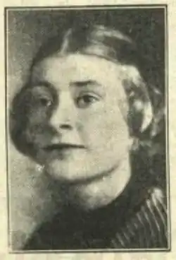 Barbara Tribe as a student in 1933