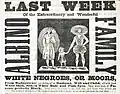 Barnum 1860 broadside highlighting Lucasie Family