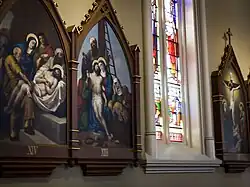 Stations of the Cross, interior of the Basilica of the Sacred Heart, Notre Dame, IN.