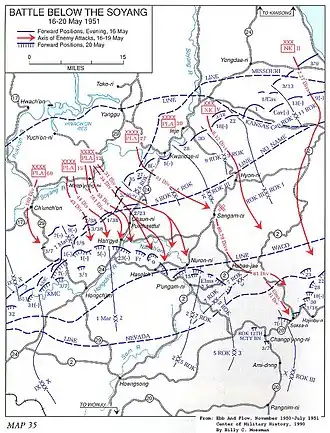 Map of the Battle of Soyang River