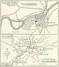 A map of the area around Villersexel at the time of the battle