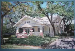 Bayshore Beautiful house portrait by Elise Ippolito.