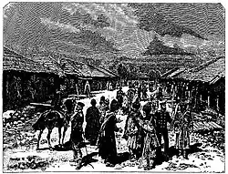 Bazaar in Okumi, 1884