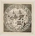 Stamp design for the Amsterdam City Archives, ca. 1900