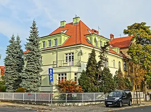 Villa at 3 Kopernika Street (1933-1935). Functionalism style.
