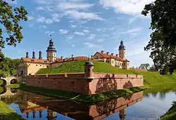 Nesvizh Castle, dating from the Polish-Lithuanian Commonwealth.