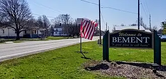 Bement welcome sign