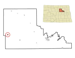 Location of Esmond, North Dakota