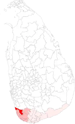 Location of Bentara Elpitiya