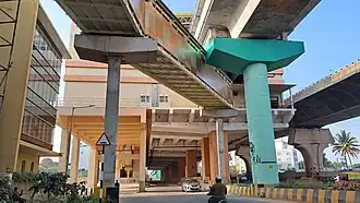 Installation of the metro bridge for this station on U/C as of December 2023
