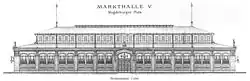Seitenfassade Markthalle V