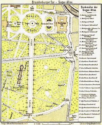 Map of the Königsplatz and Siegesallee, 1902