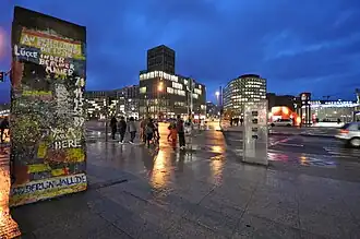 Short section of the Berlin Wall at Potsdamer Platz, March 2009