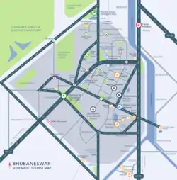 Bhubaneswar Schematic Map