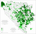 Share of Muslims in Bosnia and Herzegovina by settlements 1991