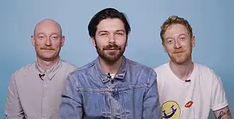 Biffy Clyro in August 2020. From left to right: Ben Johnston, Simon Neil and James Johnston