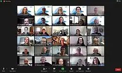 An image of a virtual meeting held by a biodiversity community