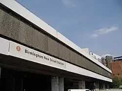 The concrete external architecture of the 1960s station