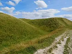 Earthworks at Bratton Castle