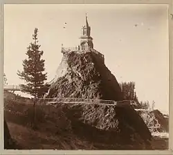The chapel at the top of the mountain in 1910. Photo by Sergey Prokudin-Gorsky