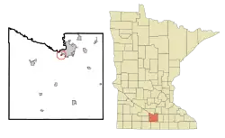 Location of Skyline, Minnesota
