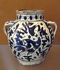 Blue relief vase, Florence, 2nd half of 15th century