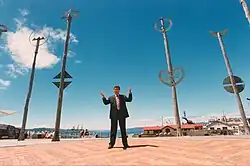 Image of man on bridge