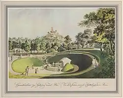 Bad Godesberg, mineral fountain and castle ruins