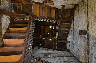 The staircase shot from below.