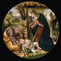 Alessandro Botticelli, The Adoration of the Christ Child * (c. 1500), 120.7 cm diameter