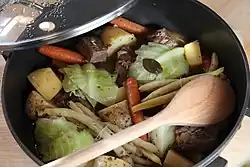Bouilli de légumes, also called bouilli Québécois.