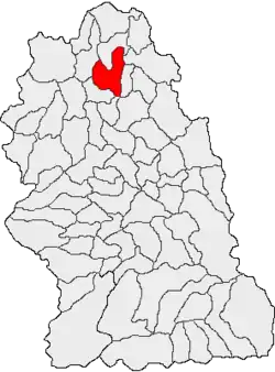 Location in Hunedoara County