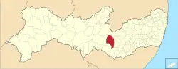Location of Buíque in Pernambuco