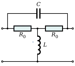 Zobel network bridge T high-pass filter section