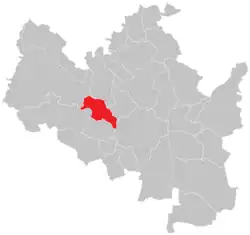 Location of Brno-Jundrov in Brno