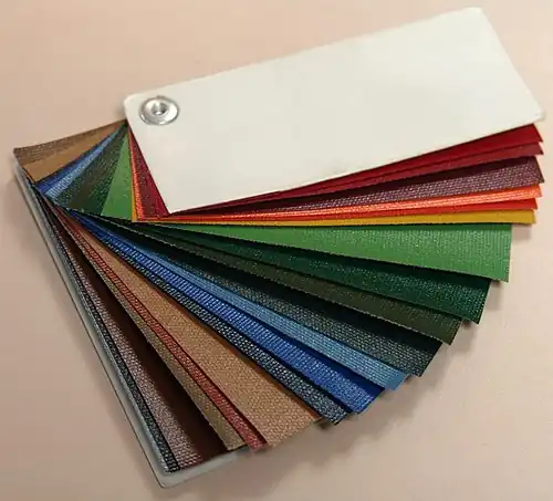 Buckram variety swatches that can be used to cover books.