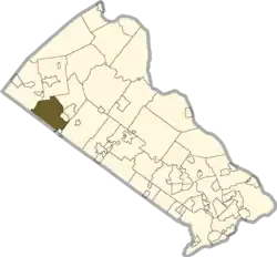 Location of West Rockhill Township in Bucks County