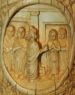 Buddha with Yasodhara and her son, Rahul