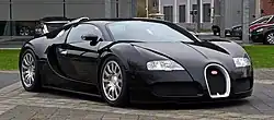 Bugatti Veyron, the world's fastest production car at the time of its production