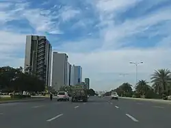 Highrise buildings on Jinnah Avenue