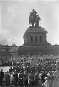 President Hindenburg visits the Deutsches Eck.