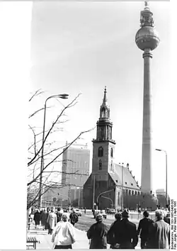 St. Mary's Church and Fernsehturm, 1985