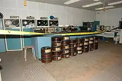 IT System with disk packs in the foreground