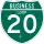 Business Interstate 20-J marker