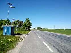 Bus stop in Lahavere, Estonia