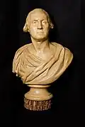 Painted plaster bust of George Washington, arrived from London in 1844