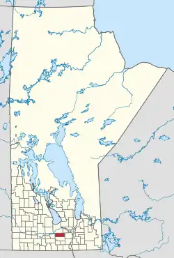 Location of the RM of Grey in Manitoba