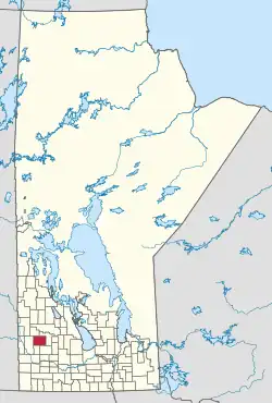 Location of the RM of Yellowhead in Manitoba