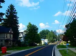 The hamlet of Hinsdale along County Route&nbsp;26.