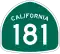 State Route 181 marker